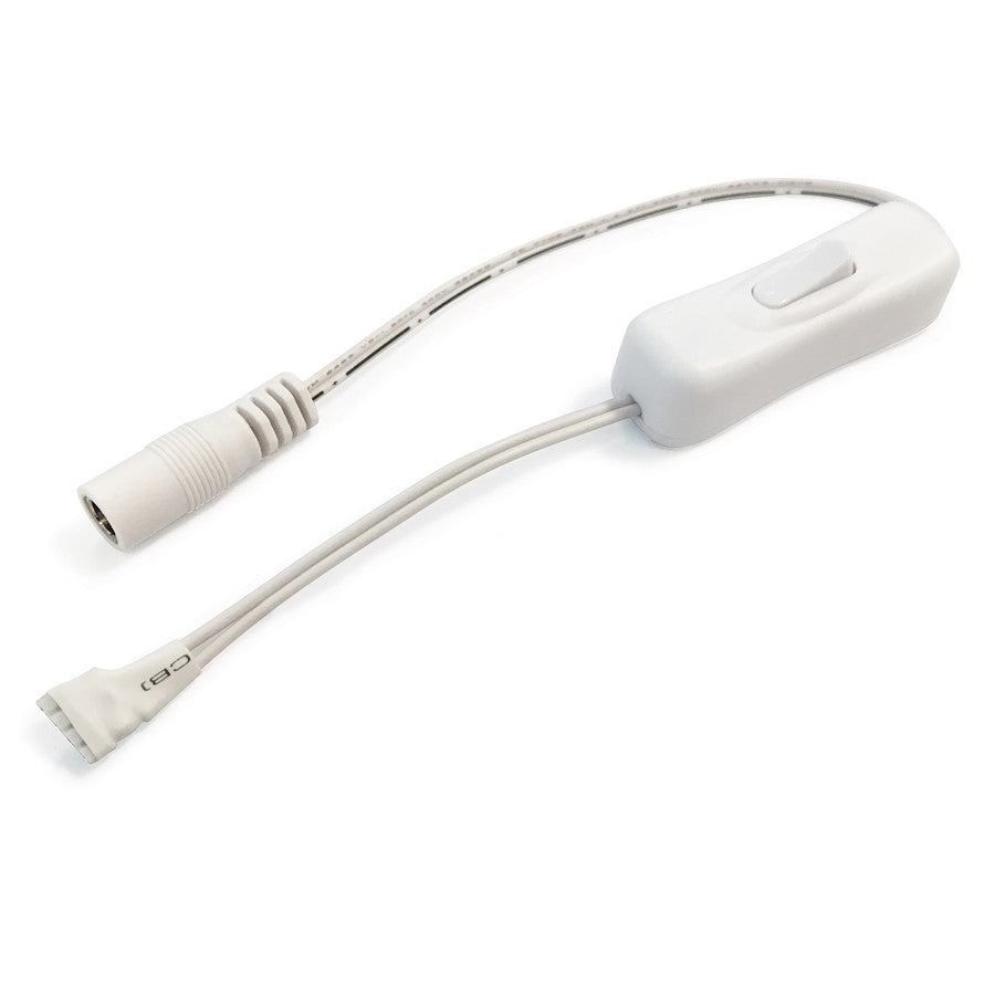 Nora 11" Power Line Interconnect/Switch High Out/Hy-Brite Tape, WH - NAHO-611W