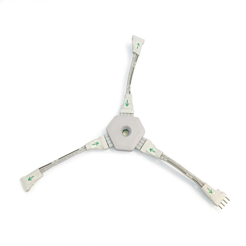 Nora Lighting "Y" Splitter Cable For 24V Cct Tape Light, White - NARGB-700W