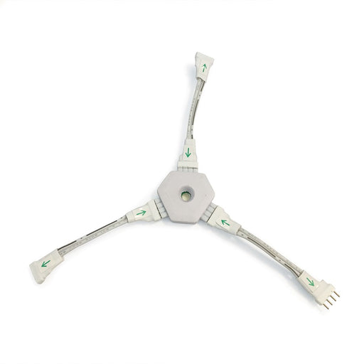 Nora Lighting "Y" Splitter Cable For 24V Cct Tape Light, White - NARGB-700W