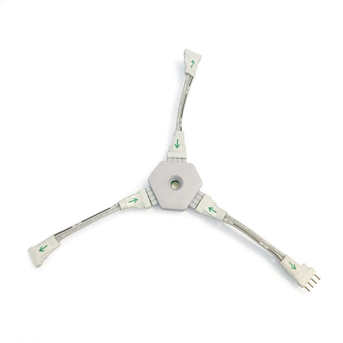 Nora Lighting "Y" Splitter Cable For 24V Cct Tape Light, White - NARGB-700W