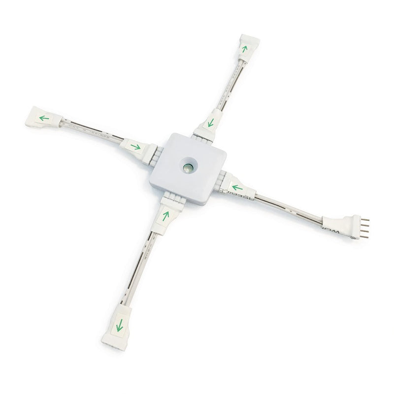 Nora Lighting "X" Splitter Cable For Side-Lit Tape Light, White - NATL-301W