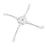 Nora Lighting "X" Splitter Cable For Side-Lit Tape Light, White - NATL-301W