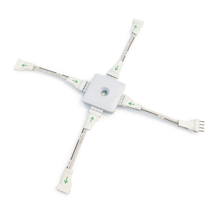 Nora Lighting "X" Splitter Cable For Side-Lit Tape Light, White - NATL-301W