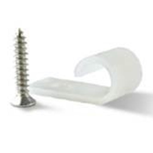 Nora Lighting J-Clips For Cable Management, Pack Of 10, White - NATL-404W