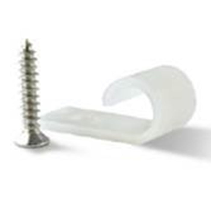 Nora Lighting J-Clips For Cable Management, Pack Of 10, White - NATL-404W