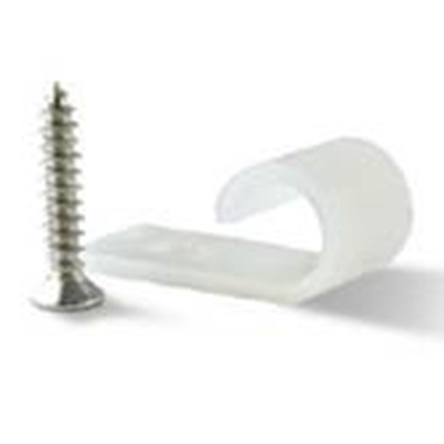 Nora Lighting J-Clips For Cable Management, Pack Of 10, White - NATL-404W