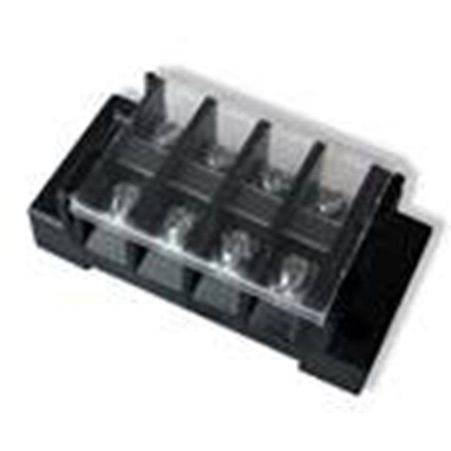 Nora Lighting Terminal Block, 4-In/4-Out, Black - NATL-407