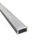 Nora 4-Ft Shallow Channel, BK (Plastic Diffuser/End Caps Included) - NATL-C24B