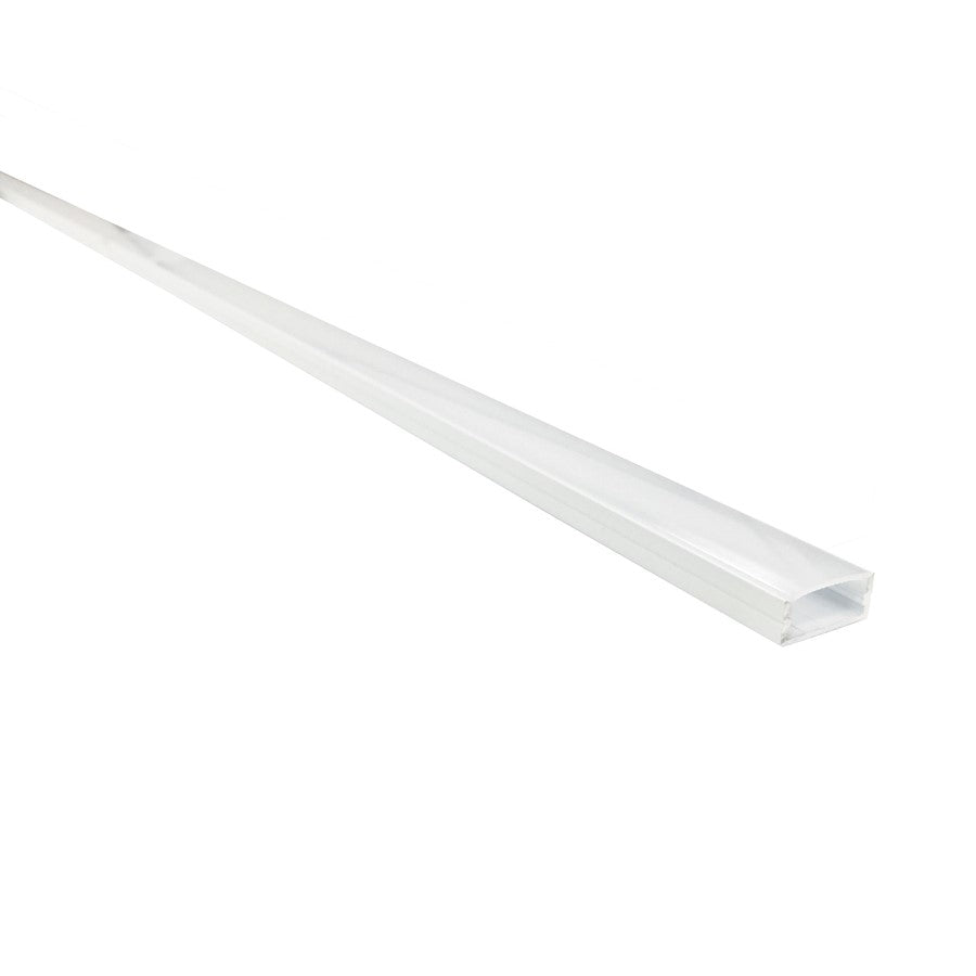 Nora 4-Ft Shallow Channel, WH (Plastic Diffuser/End Caps Included) - NATL-C24W