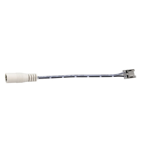 Nora 6" Power Cord/Dc Connector For Cob LED Tape Light, White - NATLCB-708-BC