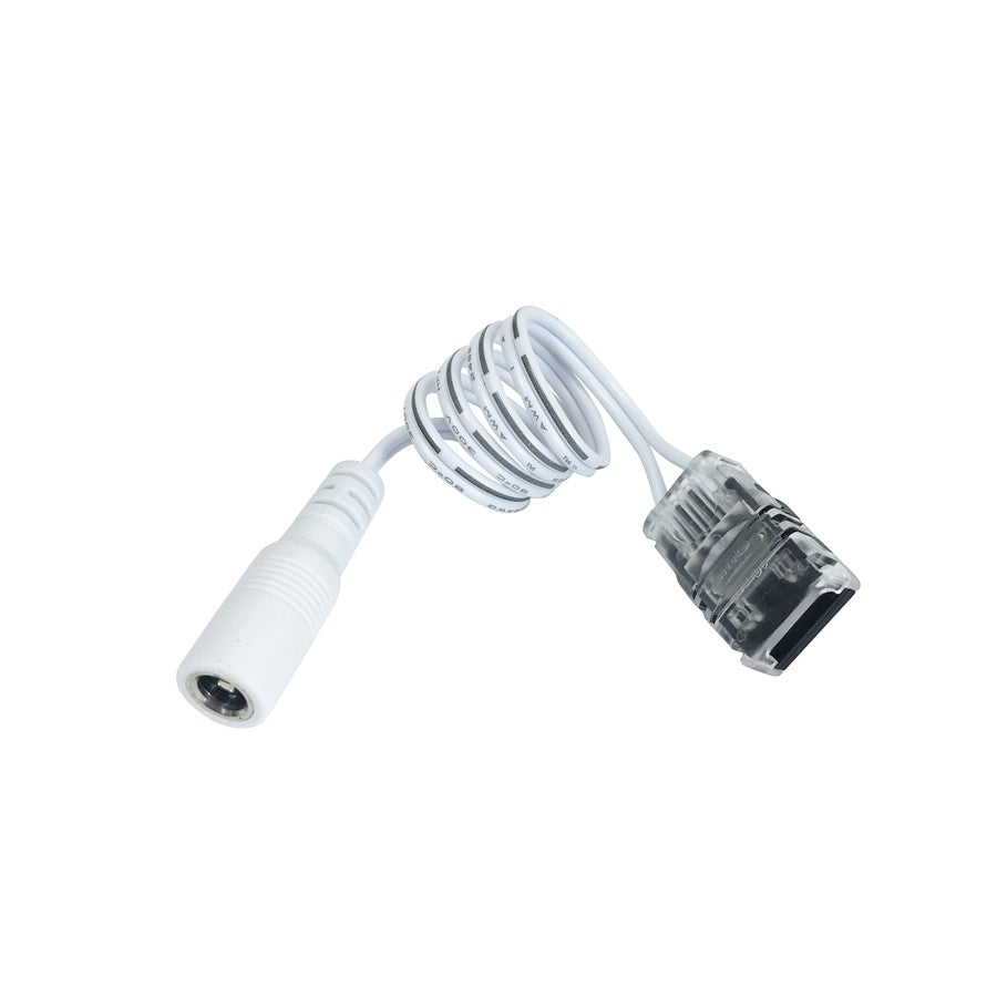 Nora 12" Power Cord/Dc Connector For Comfort Dim Tape Light, White - NATLCD-210