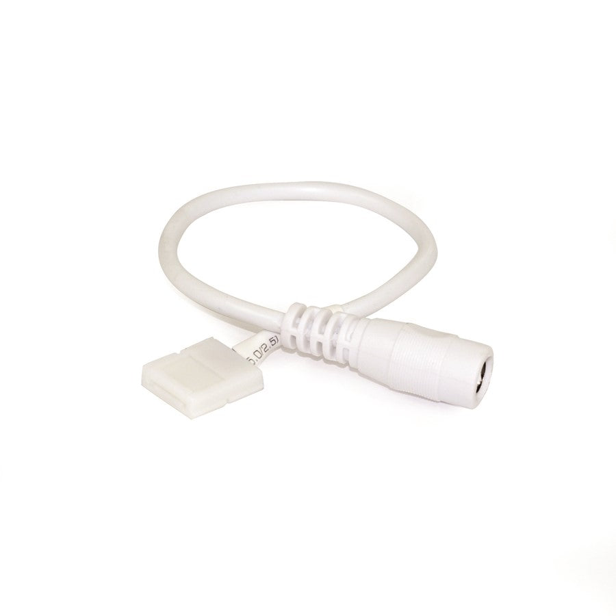Nora 12" Power Cord/Dc Connector For Nutp71 Tape Light, White - NATLCFC-209-12A