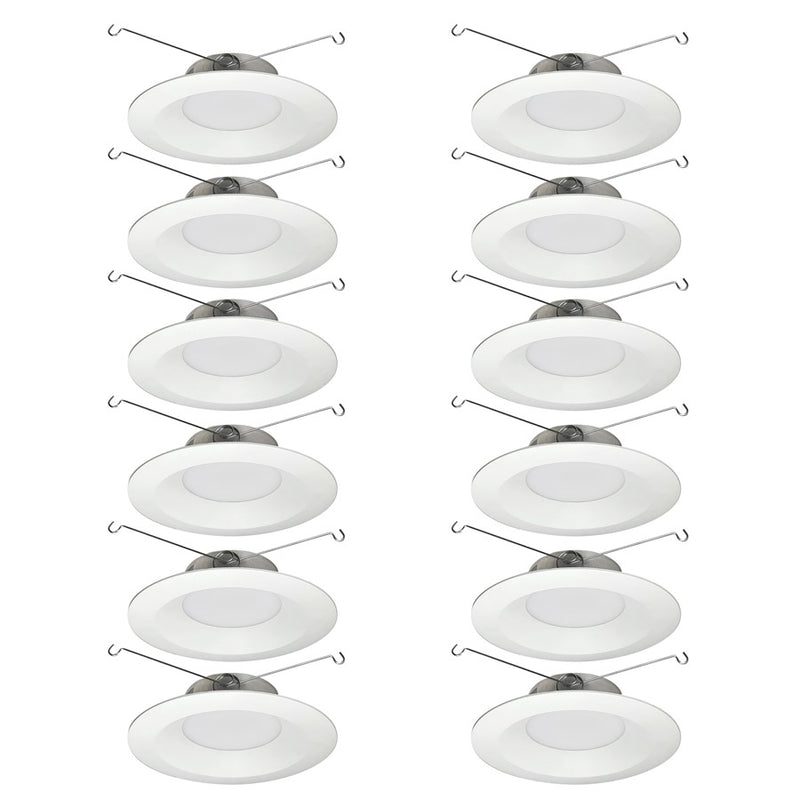 Nora 6" Contr LED Retro Rfl, Wht (12-Pack), MPW