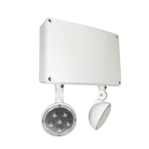 Nora Emergency LED Dual Head Self-Diagnostic/2X2.5W/310Lm/120-277V/WH - NE-970