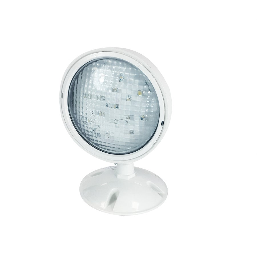Nora Lighting Emergency LED Single Head Remote/Wet/1x 1W/80lm, White - NE-981