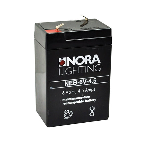 Nora Lighting Battery 6V 4.5 AMP/HOUR Exit/Emergency Accessory - NEB-6V-4-5