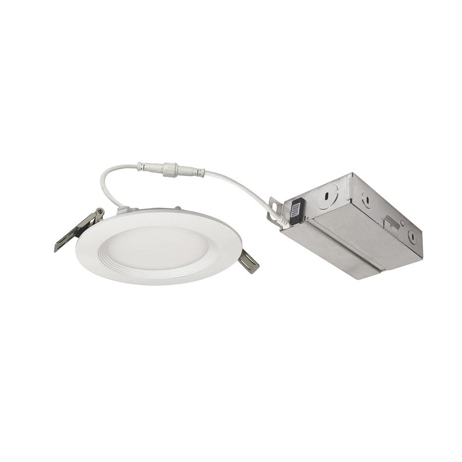 Nora 4" Flin Round Wafer LED Downlight, 950Lm/10.5W/White - NEFLINTW-R4MPW