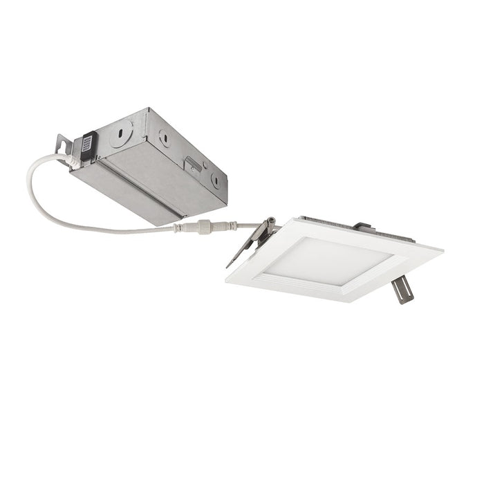 Nora 4" Flin Square Wafer LED Downlight, 650Lm/10.5W/White - NEFLINTW-S4MPW