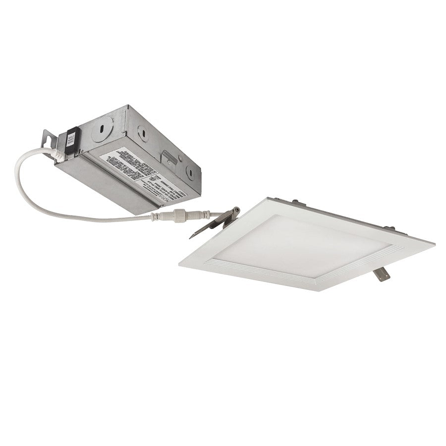 Nora 6" Flin Square Wafer LED Downlight, 1150Lm/13.5W/White - NEFLINTW-S6233MPW