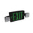 Nora LED Exit/Emerg Adj Heads, Green/Blk Hsg, Blk - NEX-712-LED-GB