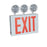 Nora Nyc Approved Steel LED Exit/Three 9W Heads/WH/Red Letters - NEX-751-LED-R3