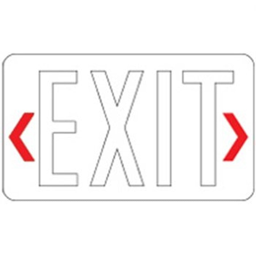 Nora Lighting Replacement Chevron For Edge-Lit Exit Sign, Red, Set Of 2 - NEXC-R