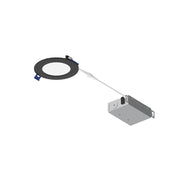 Nora 4" Flat Non-Metallic Can-Less LED Downlight/700Lm/10W/Black - NFLAT-R4TWB