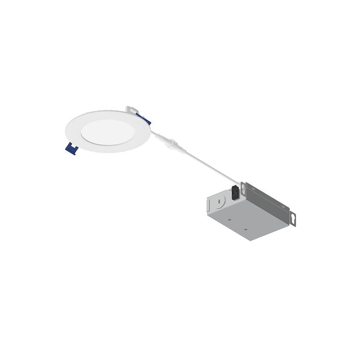 Nora 4" Flat Non-Metallic Can-Less LED Downlight/700Lm/10W/White - NFLAT-R4TWMPW