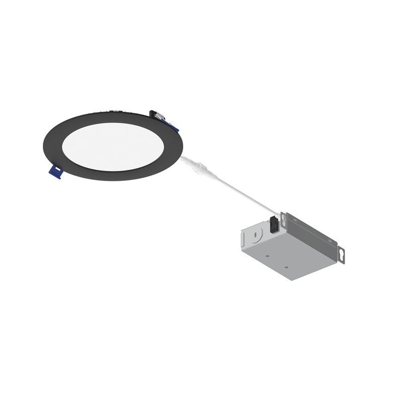 Nora 6" Flat Non-Metallic Can-Less LED Downlight, 1050Lm/13.5W/BK - NFLAT-R6TWB