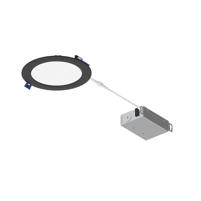 Nora 6" Flat Non-Metallic Can-Less LED Downlight, 1050Lm/13.5W/BK - NFLAT-R6TWB
