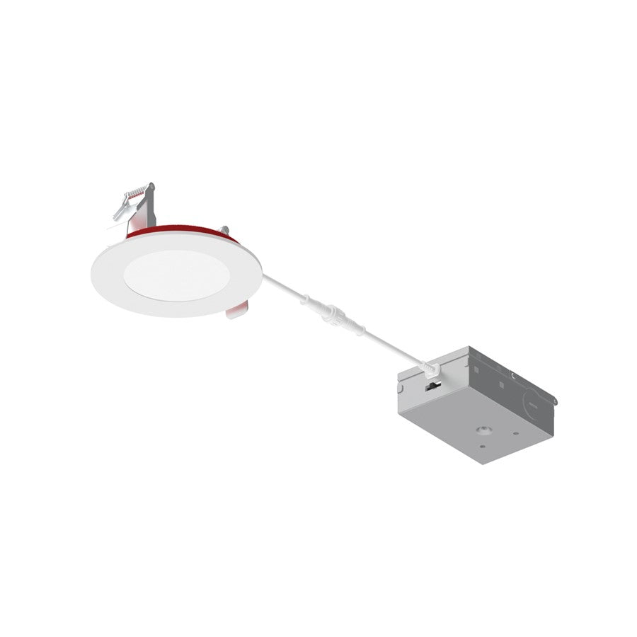 Nora 4" Fire Rated Canless Flat LED DnLt, Wht, MPW - NFRC-R4W1TWMPW