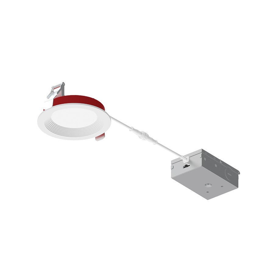 Nora 4" Fire Rated Canless Baffled LED DnLt, Wht, MPW - NFRC-R4W2TWMPW