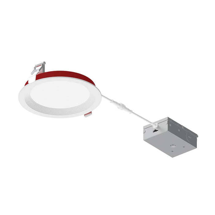 Nora 6" Fire Rated Canless Baffled LED DnLt, Wht, MPW - NFRC-R6W2TWMPW