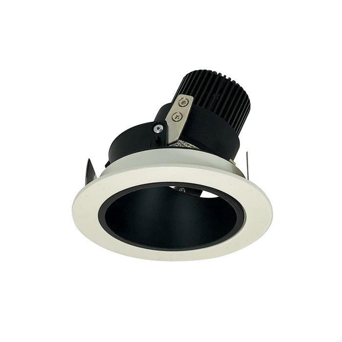 Nora 4" Iolite LED Rnd Adj Deep Rfl, 10°, 3000K, Blk Rfl/Wh Flg - NIO-4RD30QBW