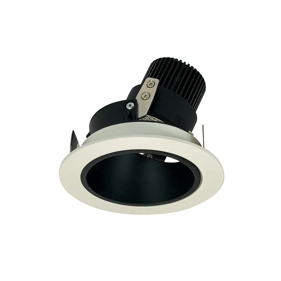 Nora 4" Iolite LED Rnd Adj Deep Rfl, 10°, 3000K, Blk Rfl/Wh Flg - NIO-4RD30QBW