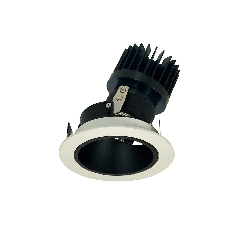 Nora 4" Iolite LED Rnd Adj, 3000K 1500-2000lm Blk Rfl/Wh Flg - NIO-4RD30XBW-HL