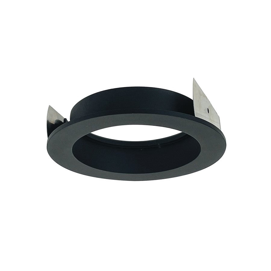 Nora 4" Iolite Trimless To Flanged Converter Accessory, Black - NIO-4RTFABB