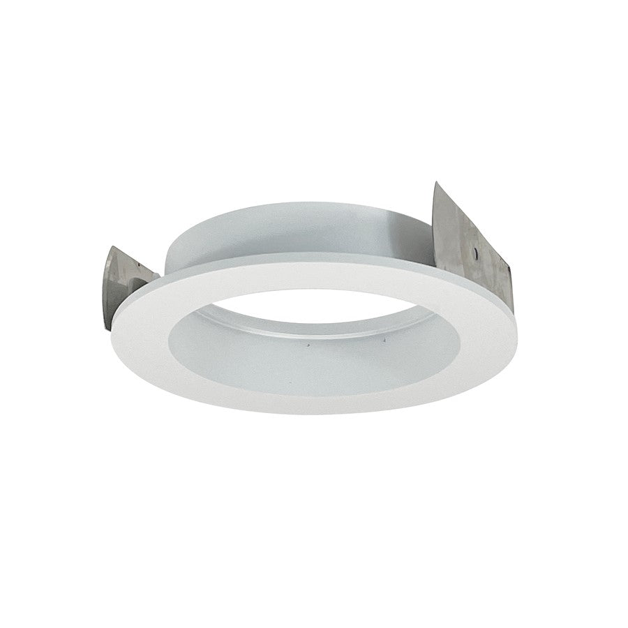 Nora 4" Iolite Trimless To Flanged Converter Accessory, Matte WH - NIO-4RTFAMPW