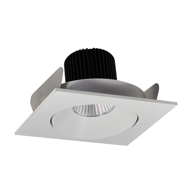 Nora 4" Iolite LED Square Cone Reflector, 14W/3000K, WH/Flange - NIO-4SC30XWW-10