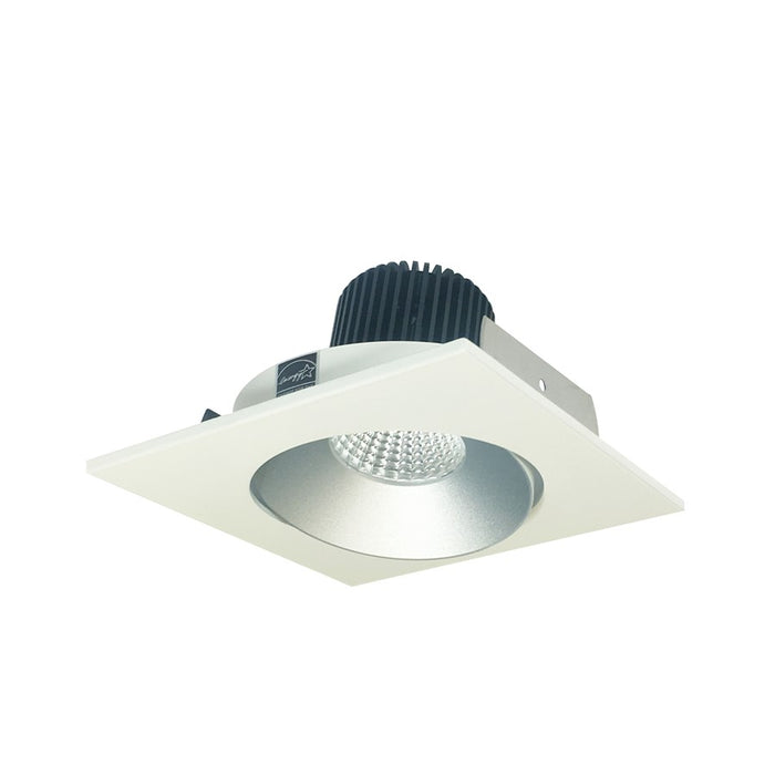 Nora 4" Iolite LED Sq Adj Cone, 3500K 1000lm Haze Rfl/Wh Flg - NIO-4SC35XHW-10