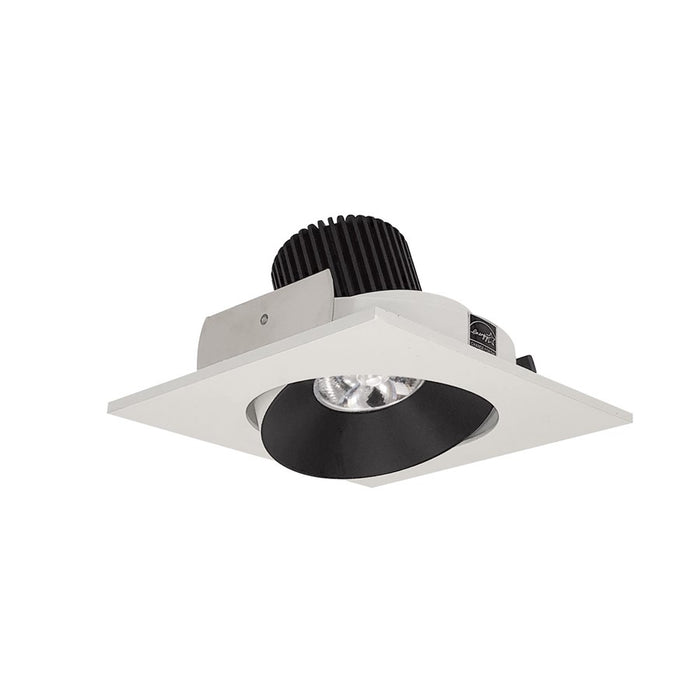Nora 4" Iolite LED Sq Adj Cone Rfl, 10°, 4000K, Blk Rfl/Wh Flg - NIO-4SC40QBW