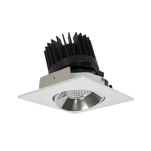 Nora 4" Iolite LED Sq Adj, Comfort Dim 800lm Haze Rfl/Wh Flg - NIO-4SCCDXHW