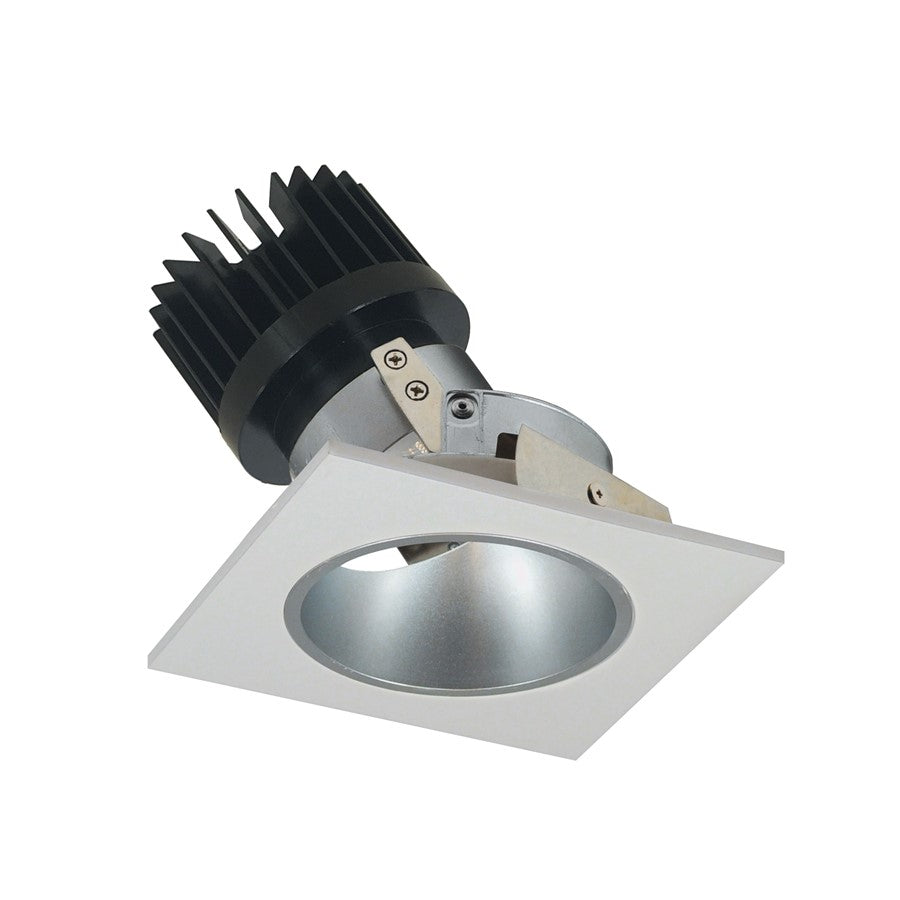 Nora 4" Iolite LED Sq Adj, 2700K 1500-2000lm Haze Rfl/Wh Flg - NIO-4SD27XHW-HL