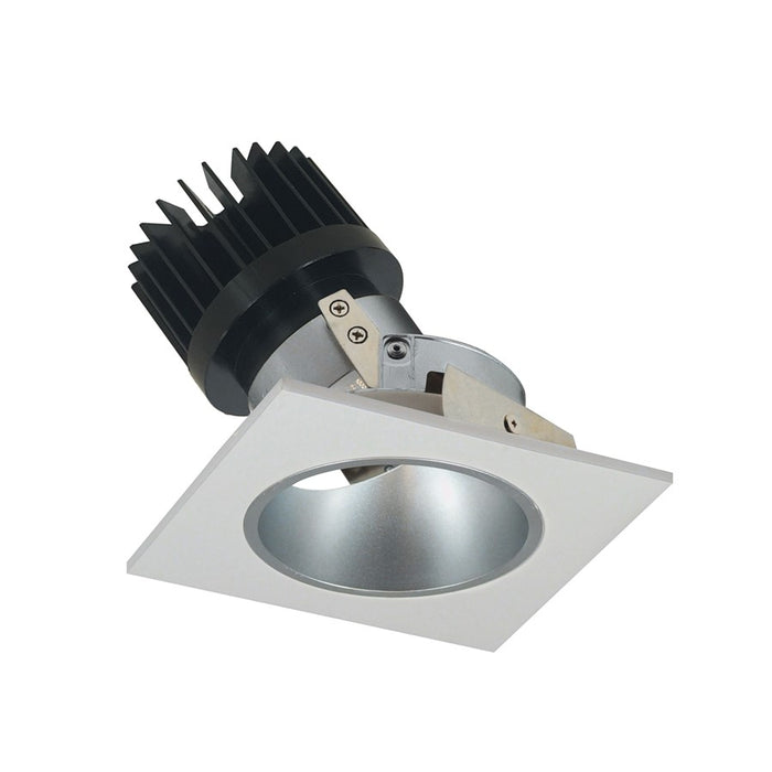 Nora 4" Iolite LED Sq Adj, 3000K 1500-2000lm Haze Rfl/Wh Flg - NIO-4SD30XHW-HL