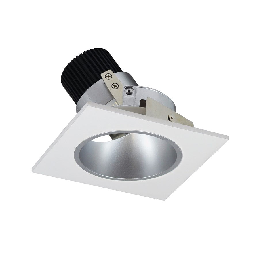 Nora 4" Iolite LED Sq Adj Rfl/Rnd, 4000K 800lm Haze Rfl/Wh Flg - NIO-4SD40QHW