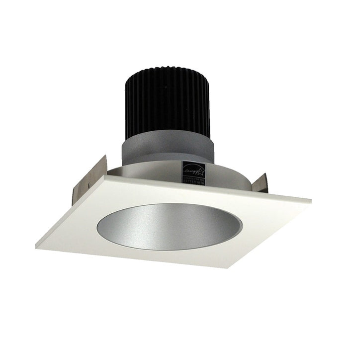 Nora 4" Iolite LED Sq Rfl/Rnd, 3000K 1000lm Haze Rfl/Wh Flg - NIO-4SNDC30XHW-10