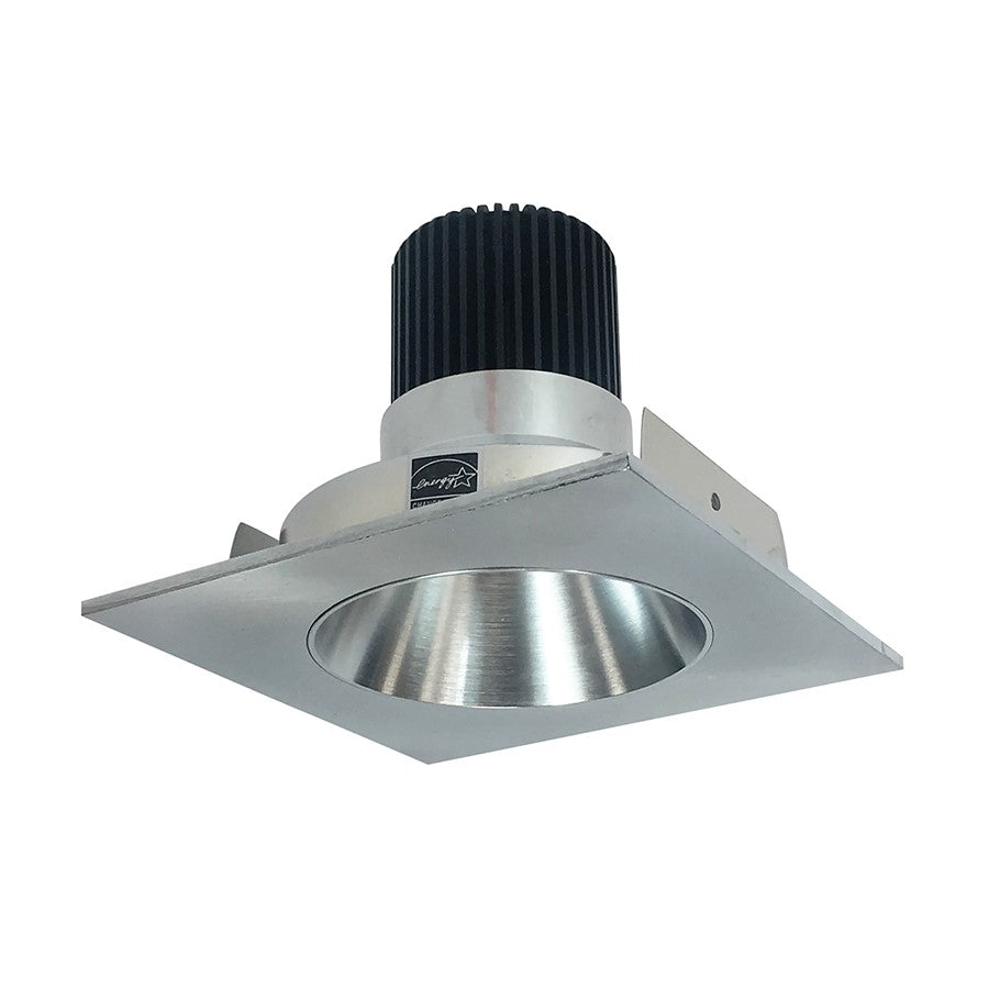Nora 4" Iolite LED Sq Rfl/Rnd, 3000K 1000lm Nat Mtl Rfl/Flg - NIO-4SNDC30XNN-10