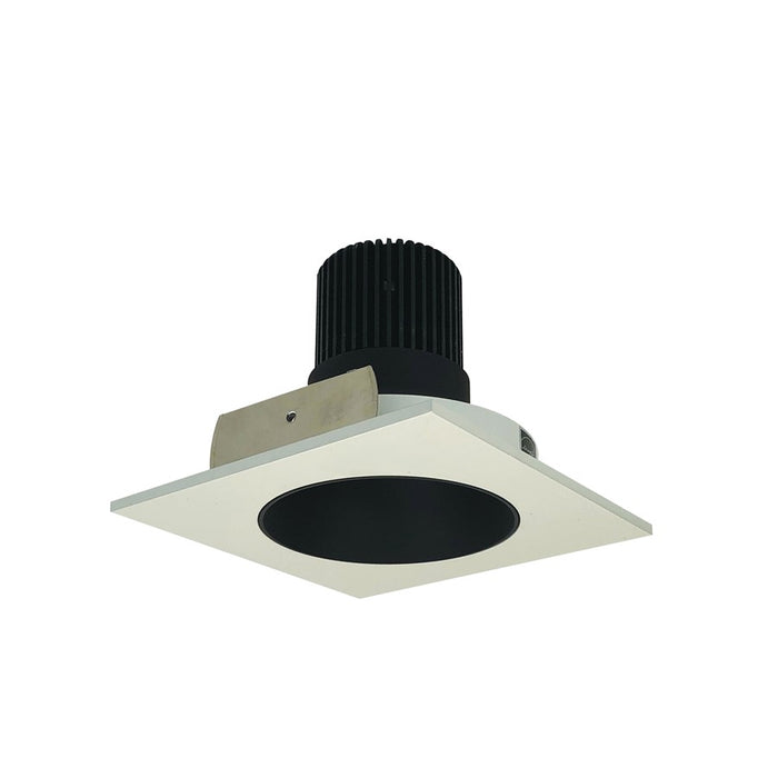 Nora 4" Iolite LED Sq Rfl/Rnd Ap, 10°, 3500K, Blk Rfl/Wh Flg - NIO-4SNDC35QBW
