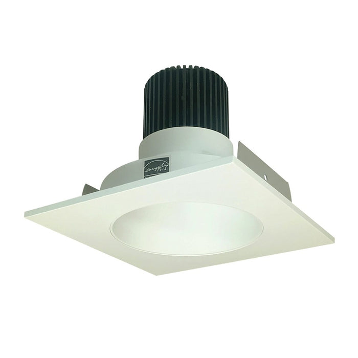 Nora 4" Iolite LED Sq Rfl/Rnd Ap, 10°, 3500K, Wh Rfl/Wh Flg - NIO-4SNDC35QWW