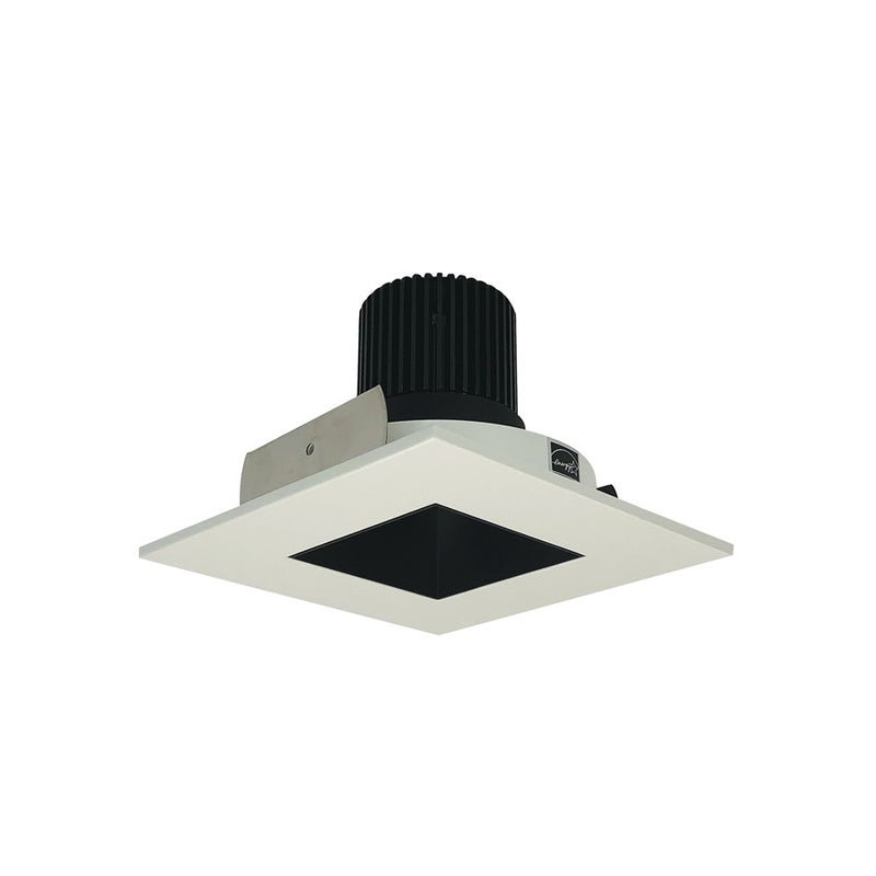 Nora 4" Iolite LED Sq Rfl/Sq Ap, 10°, 2700K, Blk Rfl/Wh Flg - NIO-4SNDSQ27QBW